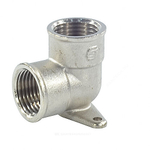 Угольник латунь никель установочный Ду 15 (1/2") 2 отверстия ВР/ВР SantechSystems