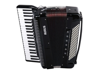 JH2012D-BLACK Аккордеон 41/120/13+6+1, черный, с футляром, Aurus