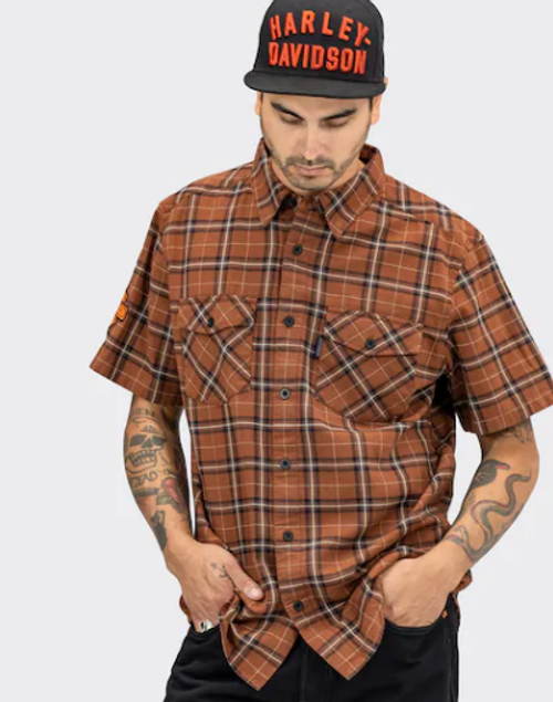 Рубашка Embriodered Graphic Plaid Harley-Davidson