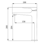 Смеситель для раковины-чаши Azario Arida высокий, керамический картридж, графит (AZ-K9054GR)