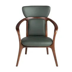 Кресло 5180 из темно-зеленой экокожи