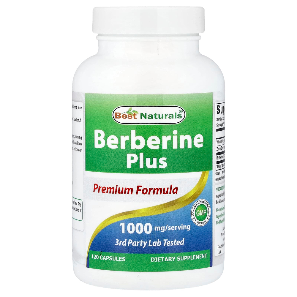 Best Naturals, берберин плюс, 120 капсул
