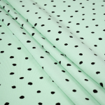 Кулирная гладь с рисунком, 92% хлопок, 8% ПУ(эластан), 175 гр/м2, св.зелёный/чёрный (20473)