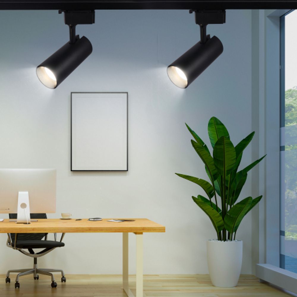 Трековый светильник однофазный ЭРА TR50-2040 BK светодиодный 20Вт 4000К черный | Однофазные светильники LED