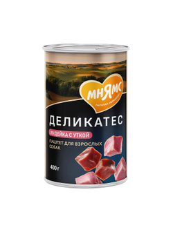 Влажный корм Мнямс Деликатес Паштет из индейки с уткой для собак всех пород "Турдакен по-британски" 400 г