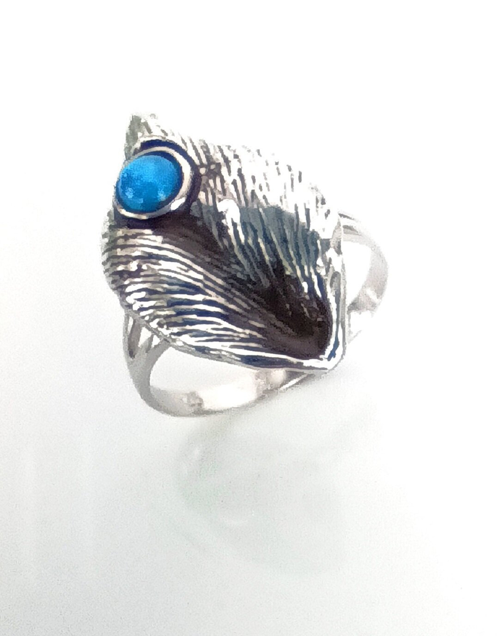 Кольцо Эстерелла, серебро 925 проба, родирование, опал синтетический/Ф