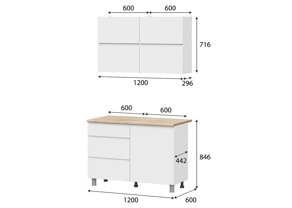 Кухня «Токио» 120 см