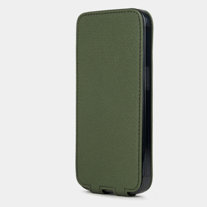 Чехол для iPhone 14 Pro Max из кожи козы, цвета хаки