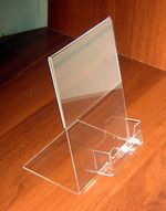 Менюхолдер тейбл тент А5 L-образный с визитницей