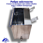 Бак для печи (бани) 60 л. из нержавейки 1 мм. Правый