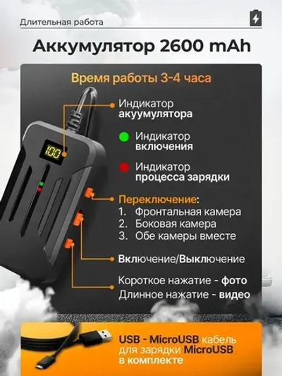 Эндоскоп с подсветкой, гибкий, диаметр 5.5 мм, длина кабеля 2 м