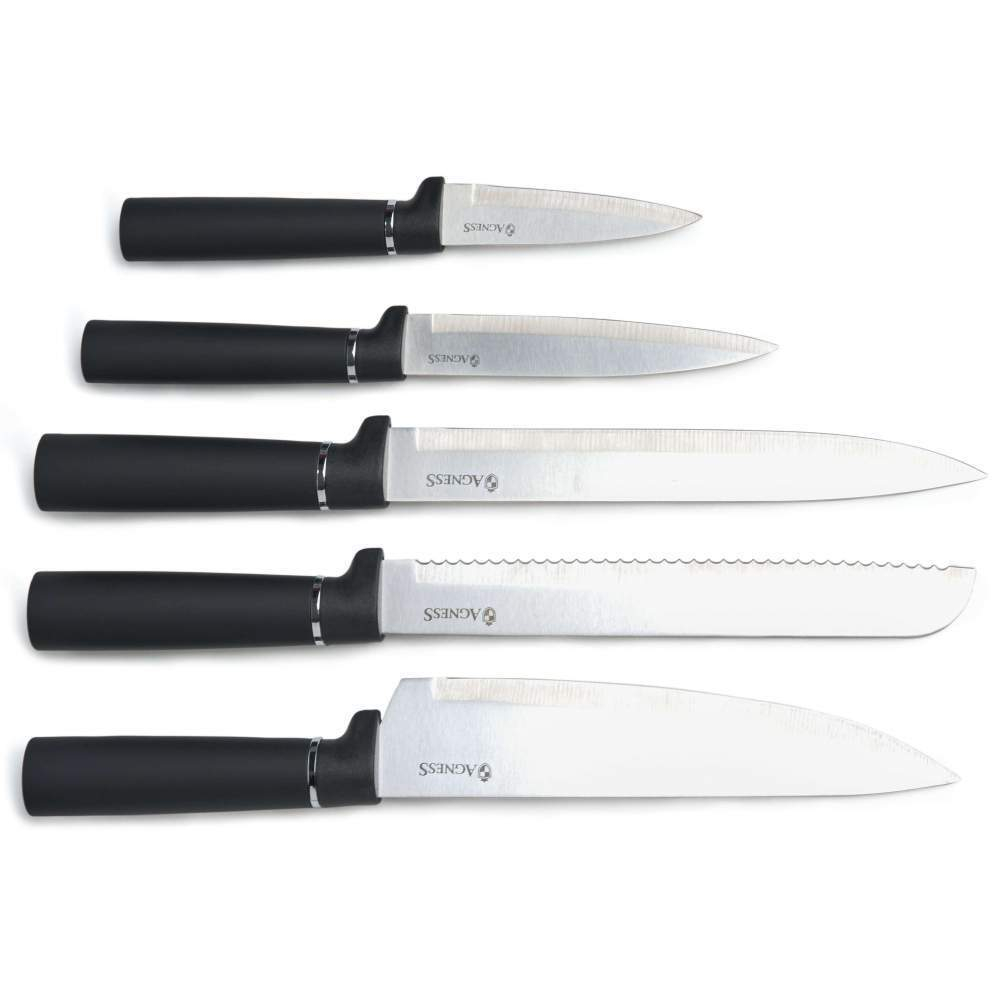 Набор ножей и кухонных принадлежностей 11 предметов, цвет мрамор