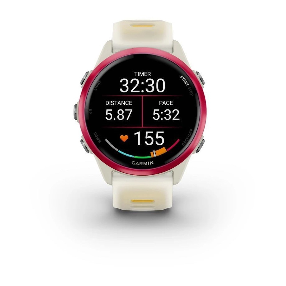 Смарт часы Garmin Forerunner 570 - 42 mm Raspberry Aluminum Translucent Bone / Mango