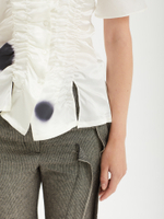 Женская Рубашка Over Shirred Dot