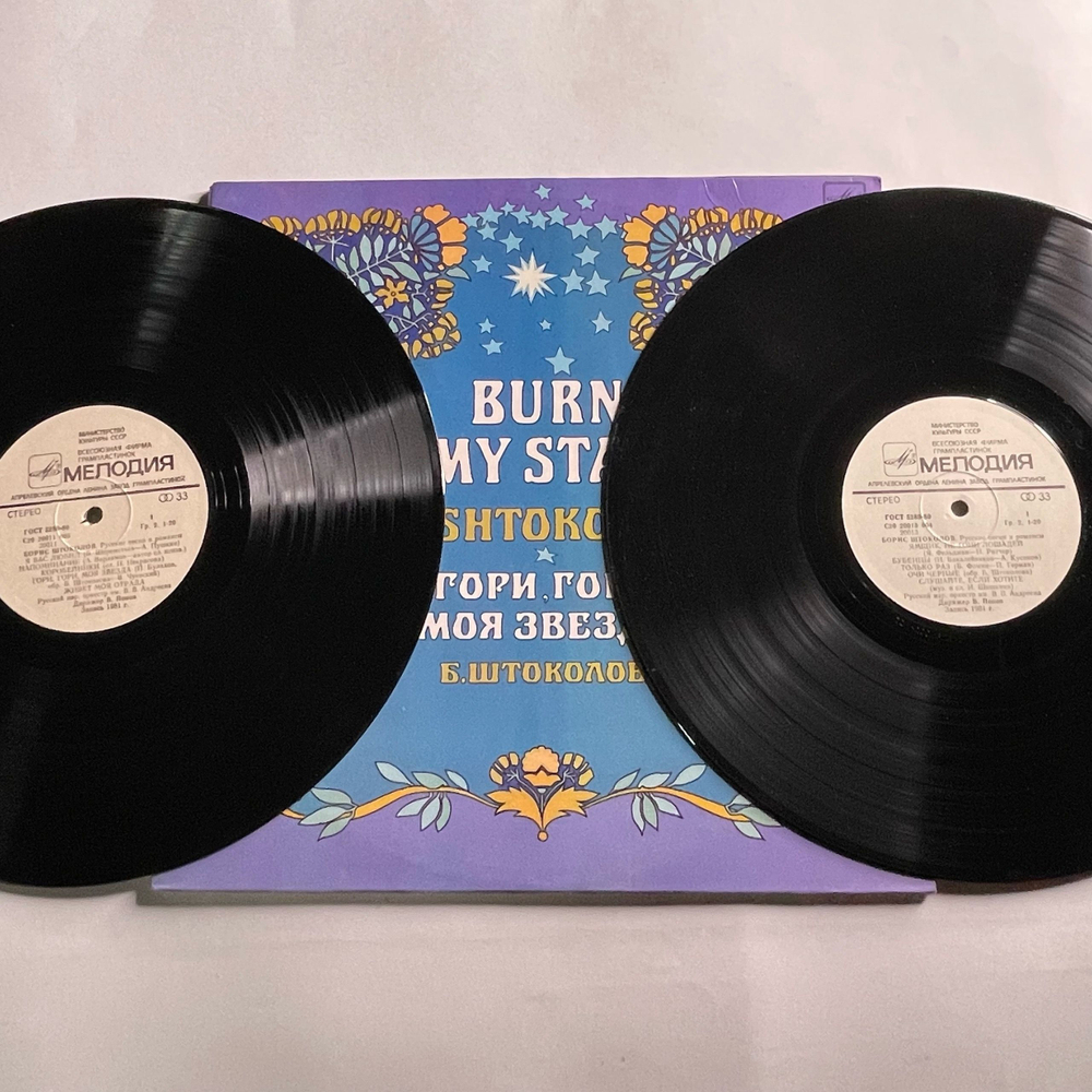 Винтажная виниловая пластинка LP Борис Штоколов, Гори, Гори, Моя Звезда. Русские Песни И Романсы (СССР 1984)