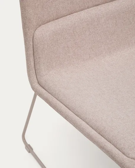 Лаунж-кресло Zahara бежевое с бежевыми ножками