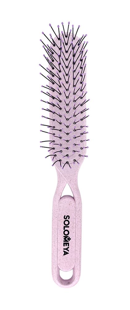 Расческа для сухих и влажных волос SOLOMEYA Detangling Bio Hair Brush For Wet&amp;Dry Pastel Lilac