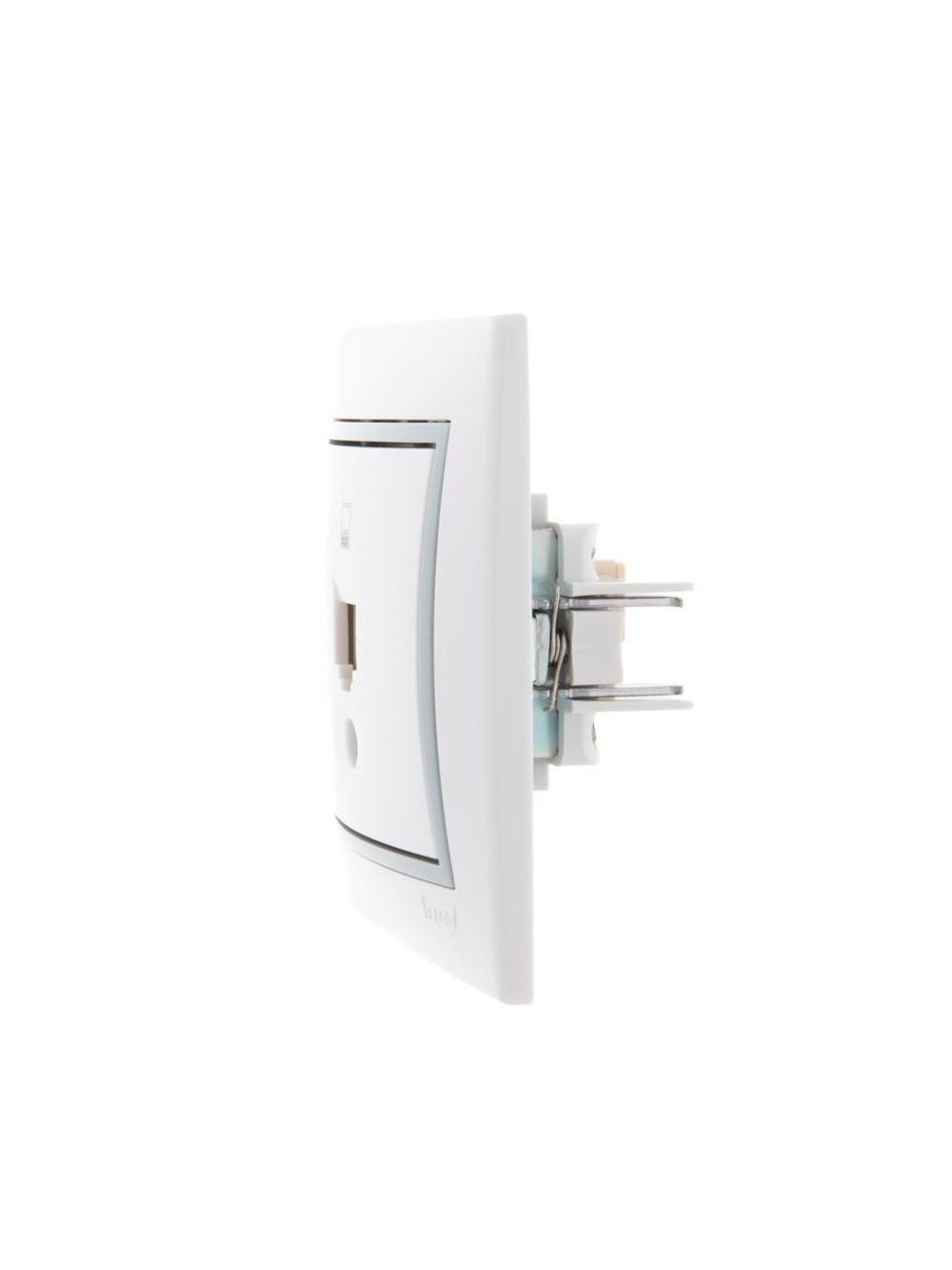 Розетка компьютерная 1-м СП Mira RJ45 бел./сер. LEZARD 701-0215-139