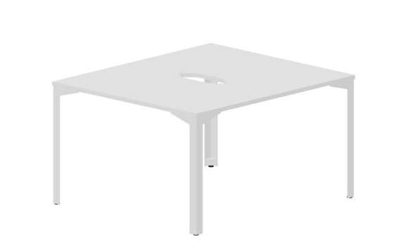 Составной стол на 2 рабочих места 118х136,6х75см (2 эргономичных выреза)