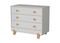 Комод Ice-cream 3 ящика (светло-серый)