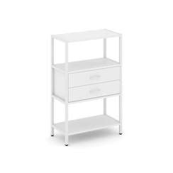 Shelf System Односекционный стеллаж трехярусный с ящиками SN.STM-312 Белый/Металл Белый 810*400*1246