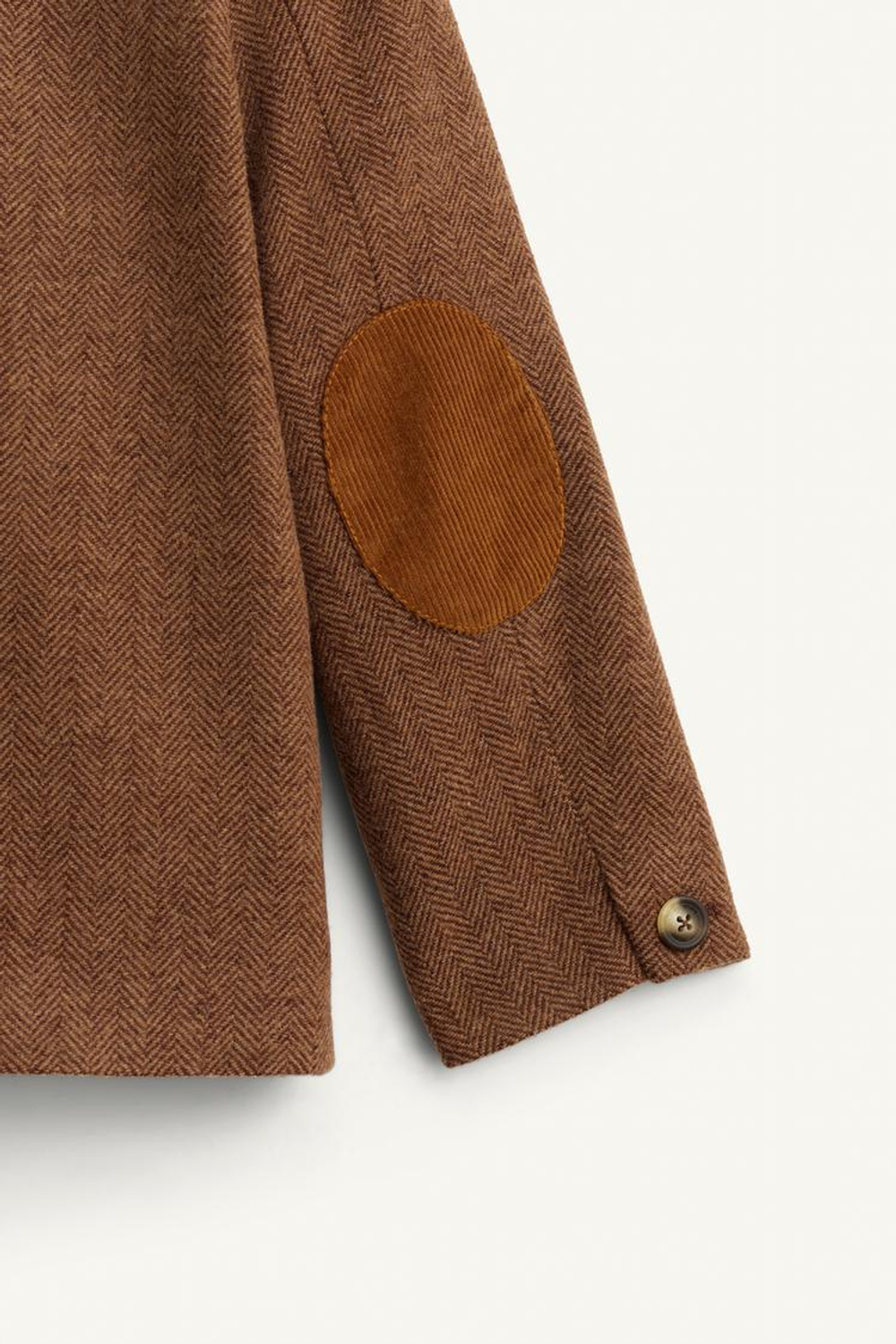 ZARA БЛЕЙЗЕР ИЗ СМЕСОВОЙ ШЕРСТИ, КОРИЧНЕВЫЙ