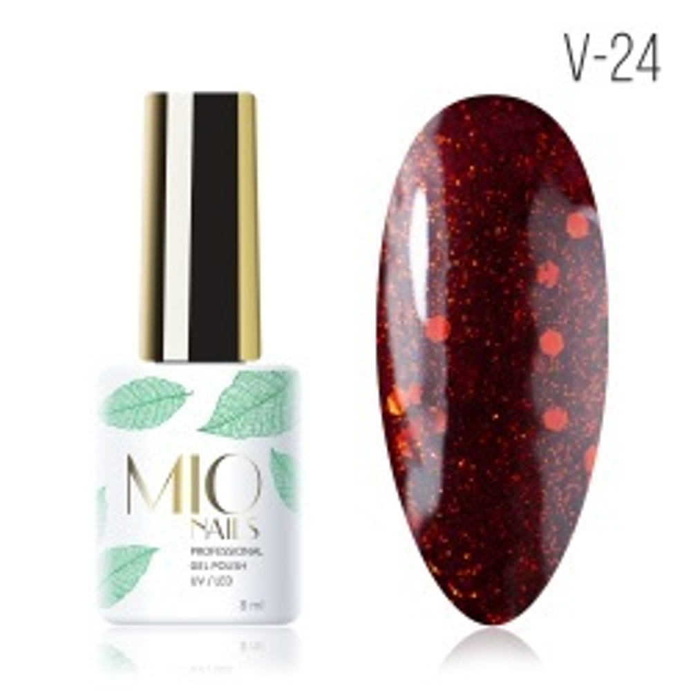 Гель-лак MIO NAILS V-24. Огненные чары, 8мл.