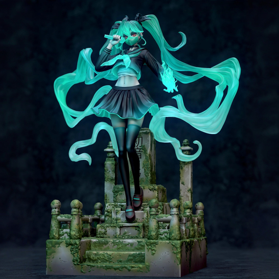 Hatsune Miku school girl - Vocaloid