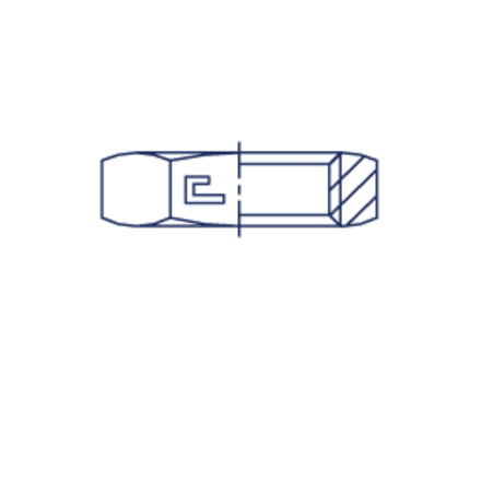 Гайка шестигранная стопорная VH UNF 1/2"