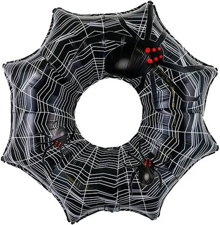 Шар (33""/84 см) Фигура, Паутина, Черный, 1 шт. Б199 Б200