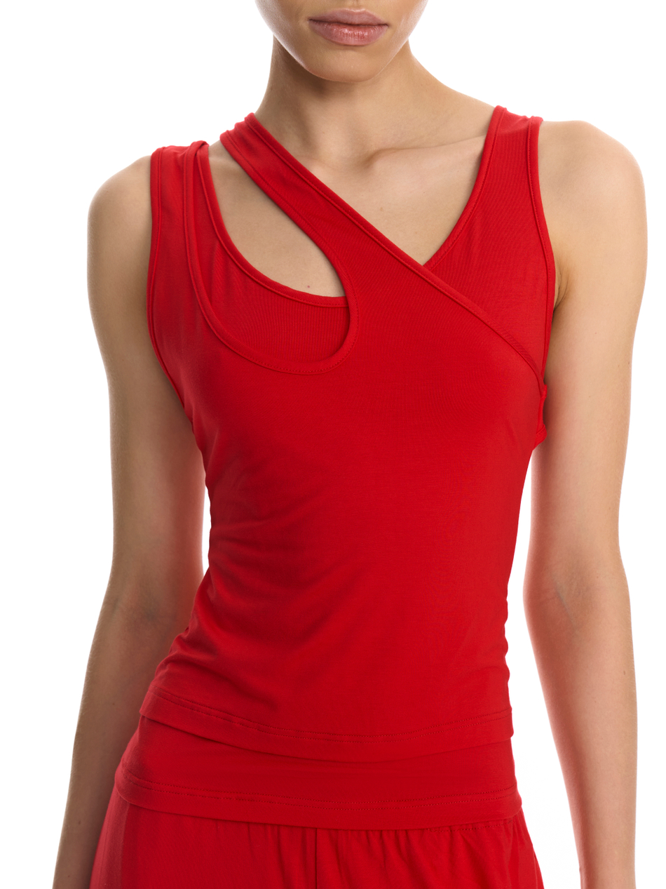 Асимметричный топ красный