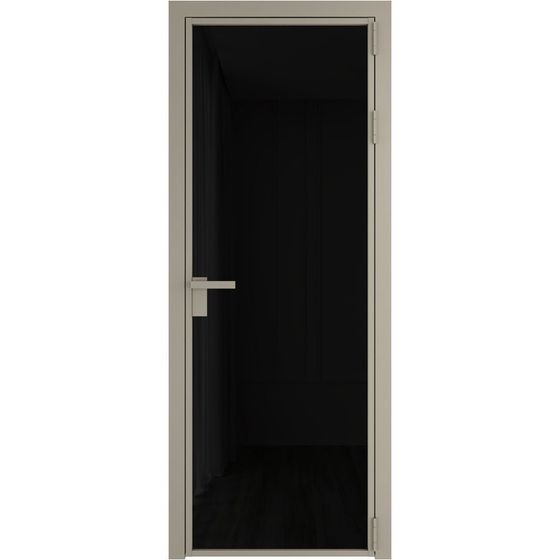 Алюминиевая дверь 1AG никель матовый остеклённая