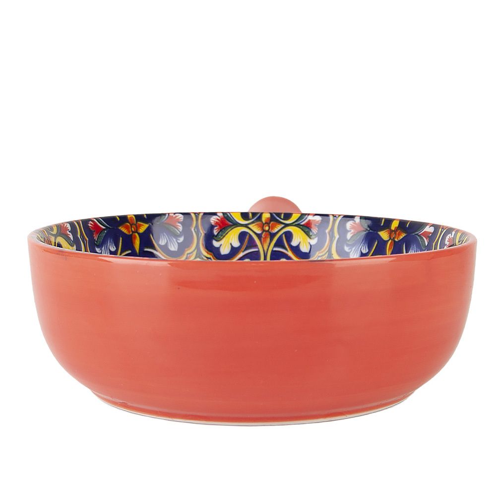 Кокотница с ручкой " " (красный) 21,5х16х5,8см v=700мл (подарочная упаковка)