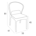 Стул пластиковый плетеный Siesta Contract Daytona, белый