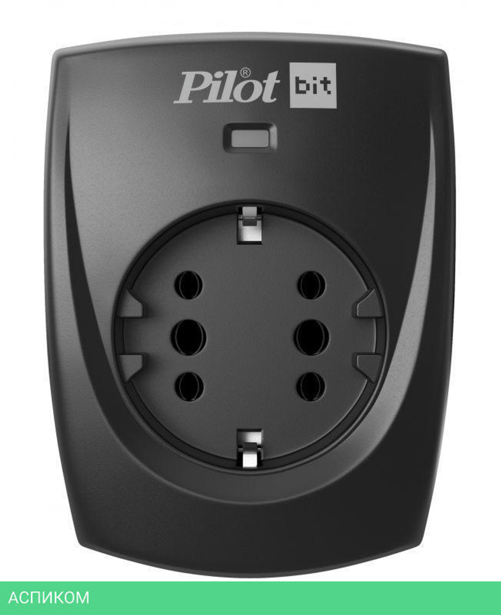 Сетевой фильтр Pilot Bit 1 розетка коробка черный