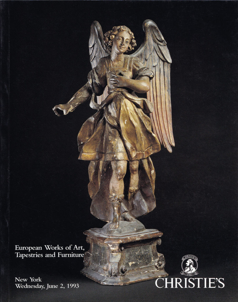 Каталог аукциона Christie's, Нью-Йорк, Европейское декоративно-прикладное искусство, гобелены и мебель от 2 июня 1993 года