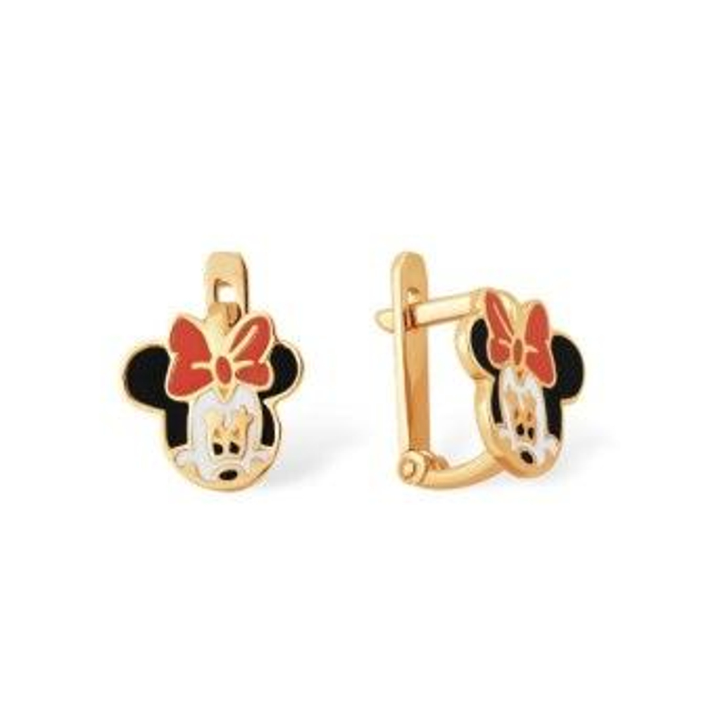 Серьги из золота с эмалью