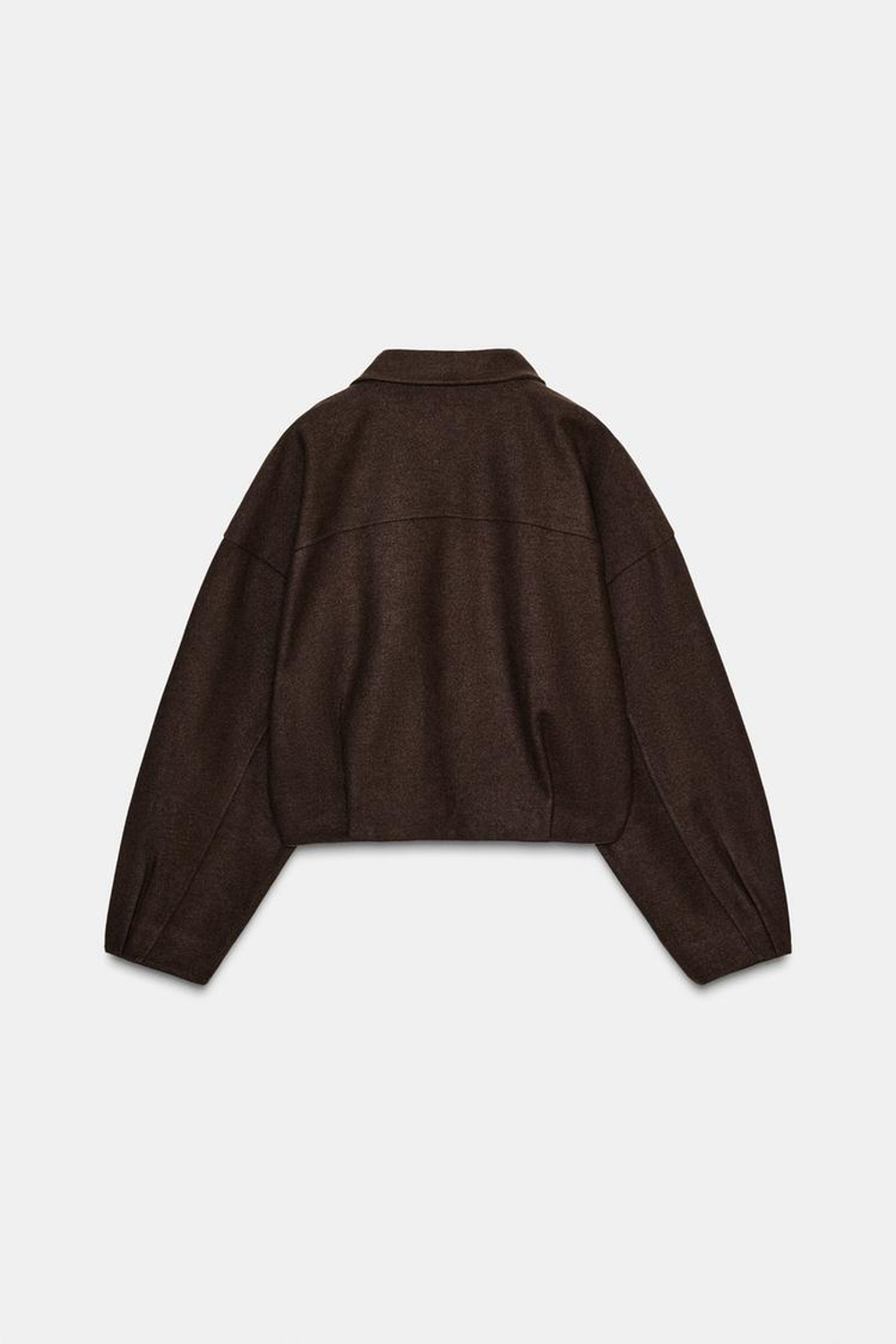 ZARA МЯГКИЙ БОМБЕР НА МОЛНИИ, КОРИЧНЕВЫЙ