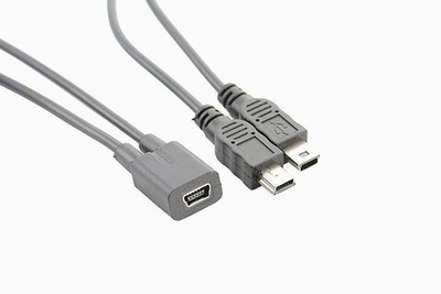 miniUSB разветвитель 2.0 1 гнездо на 2 штекера