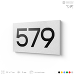 Номер на дверь 579, табличка на дверь для офиса, квартиры, кабинета, аудитории, склада, белая 120х70 мм, Айдентика Технолоджи