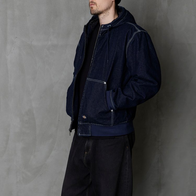 Куртка мужская Dickies Hooded Denim Jacket артикул:DK0A4ZAPRIN1 - купить в магазине Дайс