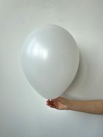 S Шар пастель 12'' / 30 см №1 белый (БГ-17)