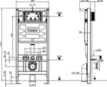 Инсталляция рамная CHARUS TM для подвесного унитаза