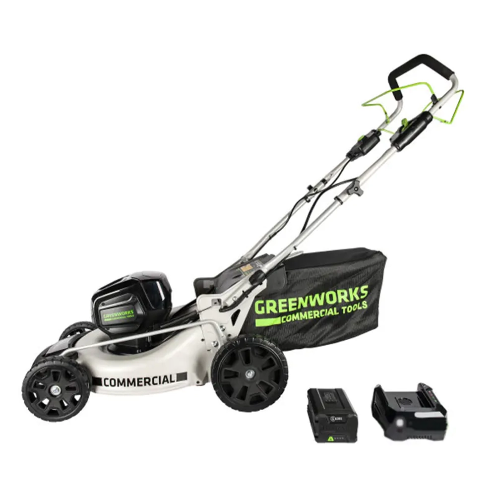 Аккумуляторная газонокосилка Greenworks GC82LM46SPK5 82V 82В самоходная (1 x 5 Ач, ЗУ) нож 46 см, 2502507UB