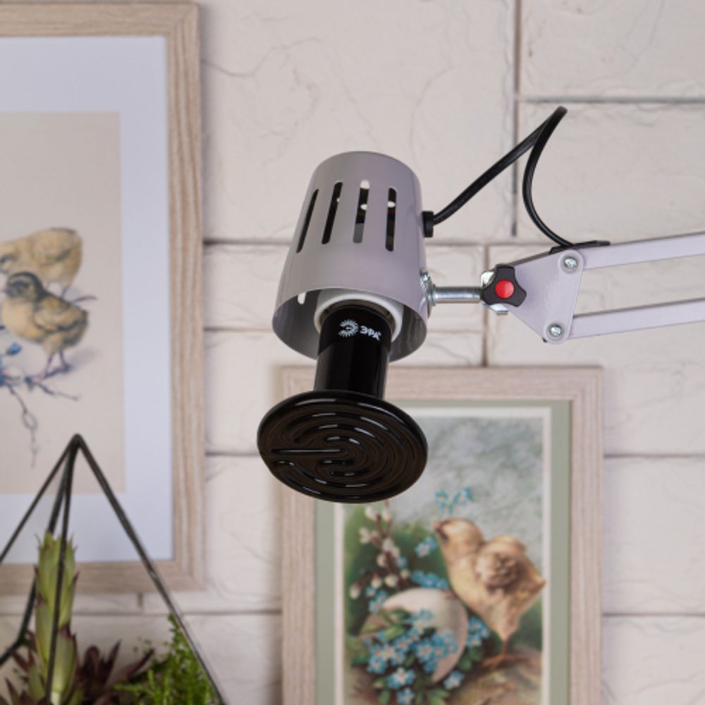 Инфракрасная лампа ЭРА ЭРА FITO-100W-НQ керамическая серии CeramiHeat модель RX для брудера, рептилий 100 Вт Е27 | Инфракрасные лампы