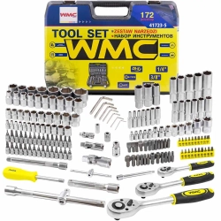 Набор инструментов 171 пр. 1/4'', 3/8'', 1/2''(6гр.) WMC TOOLS WMC-41723-5