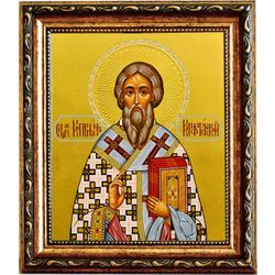 Киприан Карфагенский священномученик епископ. Икона на холсте.