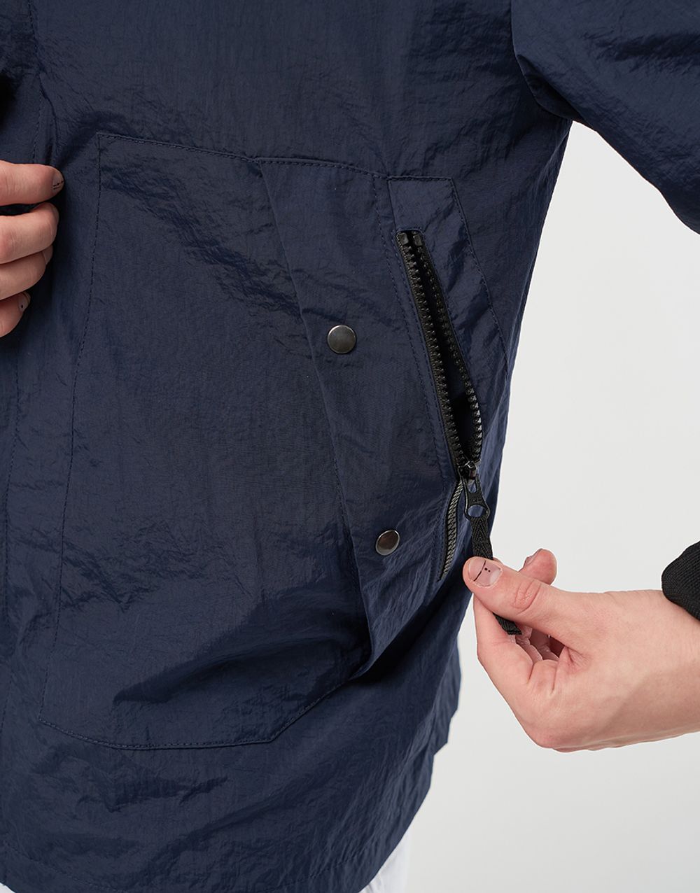 Ветровка We Don’t Care Crinkle Nylon Windrunner Jacket Navi