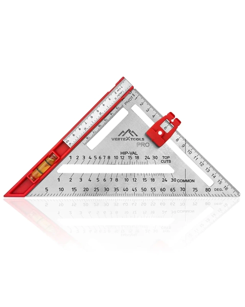 УГОЛЬНИК МНОГОФУНКЦИОНАЛЬНЫЙ VERTEXTOOLS PROFI 6 в 1, INOX+ABS+МАГНИТ, толщина 2,0 мм