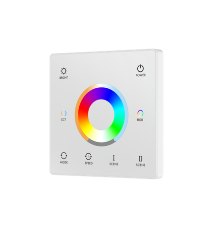 Настенный пульт дистанционного управления RGB+CCT,  1 канал,  зона охвата 30 метров,  цвет белый
